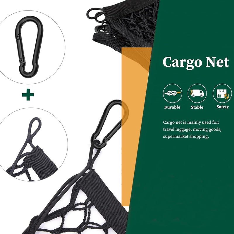 Omocyra Envelope Style Cargo Net Compatible with Ford Pickup F150 F250 F350,2026 2025 2024 2023 2022 2021 2020 2019 2018 2017 2016 2015-2013 F-150-350 Trunk Car Tailgate Netting - Image 2